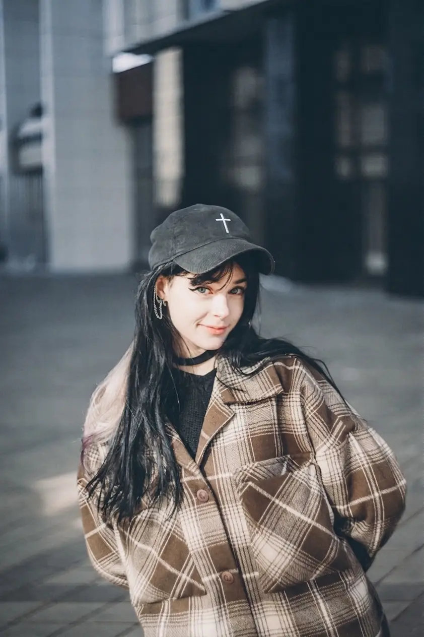 Cross Crown Cap worn by a model.